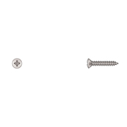 DISCO Sheet Metal Screw, #6 x 3/4 in, Chrome Plated Oval Head Phillips Drive 6294PK