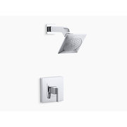 Kohler Loure(R) Rite-Temp(R) Shower Valve Trim With Lever Handle And 2.5 Gpm Showerhead TS14670-4-CP