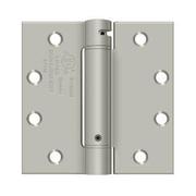 Deltana Satin Nickel Spring Hinge, Holes per Leaf: 4 DSH45U15