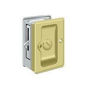 Deltana Hd Pocket Lock, Adj, 3-1/4" X 2 1/4" Priv Bright Brass X Bright Chrome SDLA325U3/26