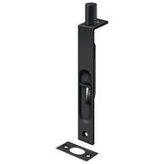 Deltana Flush Bolt, Heavy Duty, Square Black 6" 6FBS19