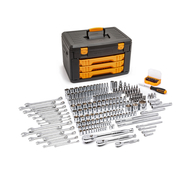 Gearwrench 243 Piece 6 Point Mechanics Tool Set in 3 Drawer Storage Box 80966