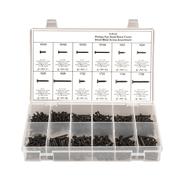 Zoro Select Black Sheet Metal Screw Asst, 420 Pc 8123