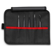 Knipex Tweezers Set, 5 pc Stainless Steel Tweez 92 00 01 ESD