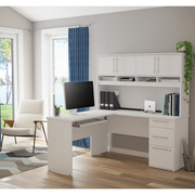 Bestar Innova Plus L-Shaped Desk, White 92421-000017