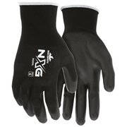 Mcr Safety Dipped Gloves, Black, L, 12 PK 96699L