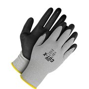 Bdg Grey 18G Seamless Knit HPPE Cut Resistant Black NBR Foam, Shrink Wrapped, Size XL (10) 99-1-9772-10-K