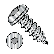 ZORO SELECT Thread Forming Screw, #8-18 x 1 in, 18-8 Stainless Steel Pan Head Torx Drive, 2500 PK 0816ABTP188