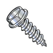 ZORO SELECT Thread Cutting Screw, #10-16 x 3/4 in, Zinc Plated Steel Hex Head Hex Drive, 6000 PK 1012ABW