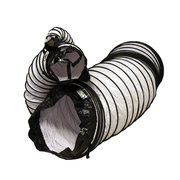 Rubber-Cal Air Ventilator White - Ventilation Duct Hose - 24" ID x 25ft Length Hose (Fully Stretched) 01-W183