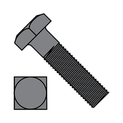 ZORO SELECT Square Head Bolt, Steel, Plain, #1-8 Thread Size, 9 in Lg, 20 PK 100144BMQ