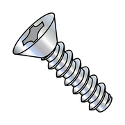 ZORO SELECT Self-Drilling Screw, 1/4"-14 x 1-1/2 in, Zinc Plated Stainless Steel Flat Head Phillips Drive 1424BPF