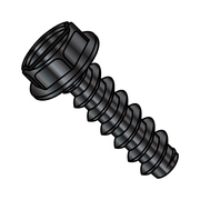 ZORO SELECT Self-Drilling Screw, #10-16 x 1/2 in, Black Oxide Steel Hex Head Slotted Drive, 7000 PK 1008BSWB