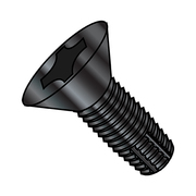 ZORO SELECT Thread Cutting Screw, #6-32 x 5/8 in, Black Oxide Steel Flat Head Phillips Drive, 10000 PK 0610FPFB