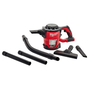 Milwaukee Tool M18 Compact Vacuum Kit, 4 ft Hose, 2 Extension Wands, Crevice Tool, Floor Tool, Hepa Filter 0882-20