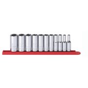 Kd Tools 3/8" Drive Deep Socket Set, SAE, 11 pcs 80555