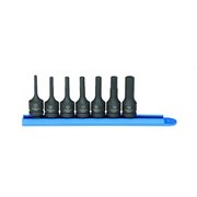 Kd Tools 3/8" Drive Hex Impact Socket Set, Metric, 7 pcs 84912