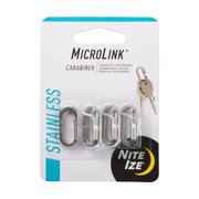 Nite Ize MICROLINK™ CARABINER - 4 PACK, Stainless Steel, Silver KL-11-4R3