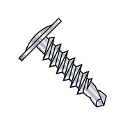 ZORO SELECT Self-Drilling Screw, #10-16 x 2-1/2 in, Zinc Plated Steel Truss Head Phillips Drive, 1500 PK 1040KPM