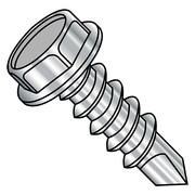 ZORO SELECT Self-Drilling Screw, 3/8"-12 x 1 in, 410 Stainless Steel Hex Head Hex Drive, 300 PK 3716KW410