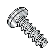 ZORO SELECT Thread Forming Screw, #2-28 x 1/4 in, Wax Stainless Steel Pan Head Phillips Drive, 5000 PK 0204LPP188
