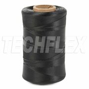 Techflex Nylon, Lacing Tape, Size 3 Fin B Black LT1-S3-FB-BK