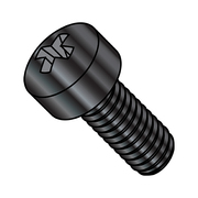 ZORO SELECT #4-40 x 1/2 in Phillips Fillister Machine Screw, Black Oxide Steel, 10000 PK 0408MPLB