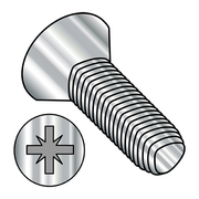 ZORO SELECT Thread Cutting Screw, M4-0.70 x 10 mm, Plain Stainless Steel Flat Head Phillips Drive, 3000 PK M410RZF188