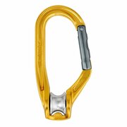 Petzl Carabiner Pulley, Aluminum, Gold P74