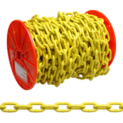 Campbell Chain & Fittings 3/16" Grade 30 Proof Coil Chain, Yellow Polycoat, 100' per Reel PD0725027