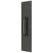 Deltana Push Plate With Handle 3-1/2" X 15 " - Handle 5 1/2" Orb PPH55U10B