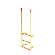 Ega Products Walk Through Dock Ladder, Wall Mount, 3 Rungs, 2'2" Top Rung Height, Yellow MRT-03