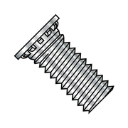 ZORO SELECT Captive Panel Screw, #10-24 Thrd Sz, 5/8 in Lg, Flush, Plain Steel 1010SCN300