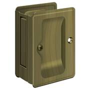 Deltana Heavy Duty Pocket Lock, Adj, 3-1/4" X 2 1/4" Passage Antique Brass SDPA325U5