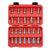 Tekton 1/2" Drive Hex Bit Socket Set, SAE, Metric, 24 pcs SHB92301