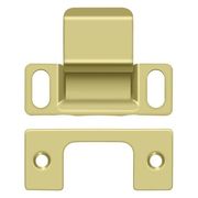 Deltana Strike Plate, Dust Cup, Adjustable, 2-3/4" X 1-1/4" Bright Brass SP2751U3