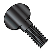 ZORO SELECT Thumb Screw, 1/4"-20 Thread Size, Spade, Black Oxide Steel, 1 in Lg, 600 PK 1416TB