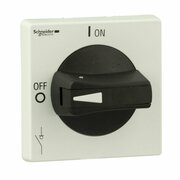 Schneider Electric Disconnect switch, TeSys VLS, protruding rotary handle, hole mounting, 65x65 mm, black handle, 5 mm shaft, defeatable VLSH2H5BD