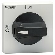 Schneider Electric Disconnect switch, TeSys VLS, protruding rotary handle, screw mounting, 65x65 mm, black handle, 5 mm shaft VLSH2S5B