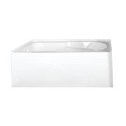 Kingston Brass VTAP603022L 60" Acrylic Alcove Tub w/Ant, 60" L, 30" W, White, Acrylic VTAP603022L