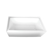 Kingston Brass VTAP603222R 60" Acrylic Alcove Tub, w/, 60" L, 32" W, White, Acrylic VTAP603222R