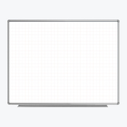 Luxor Wall-Mounted Magnetic Ghost Grid Whiteboard, 48” x 36” WB4836LB
