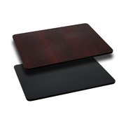 Flash Furniture Black/Mahogany Reversible Top, 30 x 48 XU-MBT-3048-GG