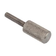 AMPG Thumb Screw, #4-48 Thread Size, Knurl Narrow Head, Plain Stainless Steel, 1/2 in Lg Z0739