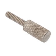 ZORO SELECT Thumb Screw, #6-32 Thread Size, Round, Plain 18-8 Stainless Steel, 1/2 in Head Ht, 1/2 in Lg Z0752