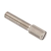AMPG Thumb Screw, 1/4"-28 Thread Size, Slotted, Plain Stainless Steel, 1 in Lg Z0785SL
