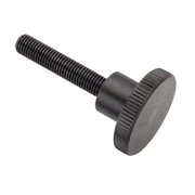 ZORO SELECT Thumb Screw, 5/16"-24 Thread Size, Round, Black Oxide Steel, 1/4 in Head Ht, 2 1/4 in Lg Z1099