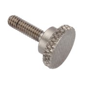 ZORO SELECT Thumb Screw, #4-48 Thread Size, Round, Plain 18-8 Stainless Steel, 3/16 in Head Ht, 9/16 in Lg Z2303-SS