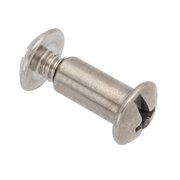 AMPG Combo Barrel/Screw, #6-32, 3/8 to 1/2 in Brl Lg, 3/16 in Brl Dia, 316 Stainless Steel Unfinished Z4105-316SS-PAK