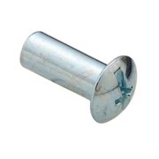 ZORO SELECT Barrel Bolt, #10-24, 5/8 in Brl Lg, 1/4 in Brl Dia, Steel Zinc Plated, 50 PK 5LY86